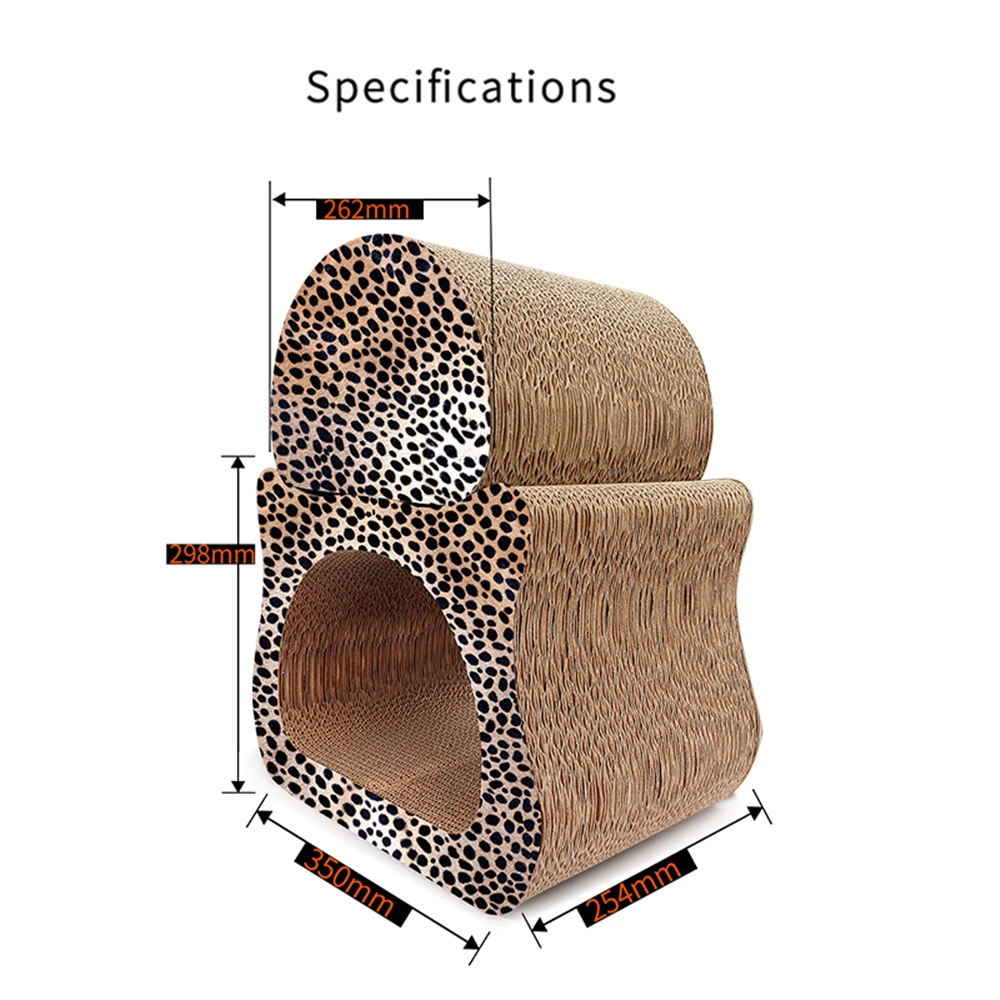 Wholesale Cardboard Cat Scratching Toys  2-in-1 Cat Head Shape Corrugated Cat Scratcher Scratch Board Product