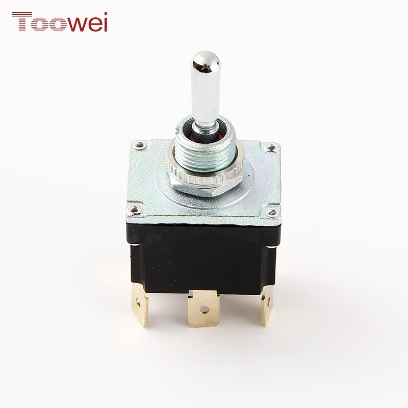 Toowei factory price ip67 25A 250VAC 6 Pin brass toggle switch