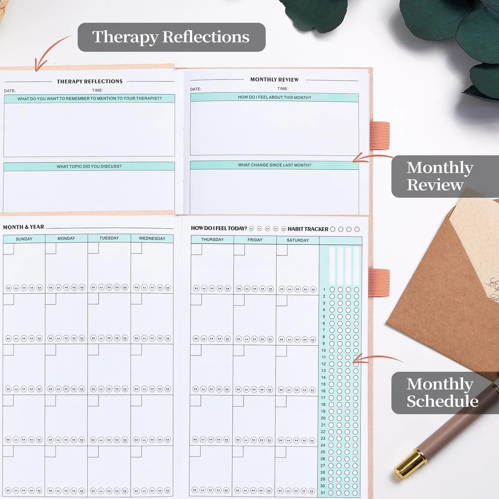 A5 Size Custom Logo Self Care Gratitude Encourage And Journal Mental Health Journal Anxiety & Guided Journal For Women