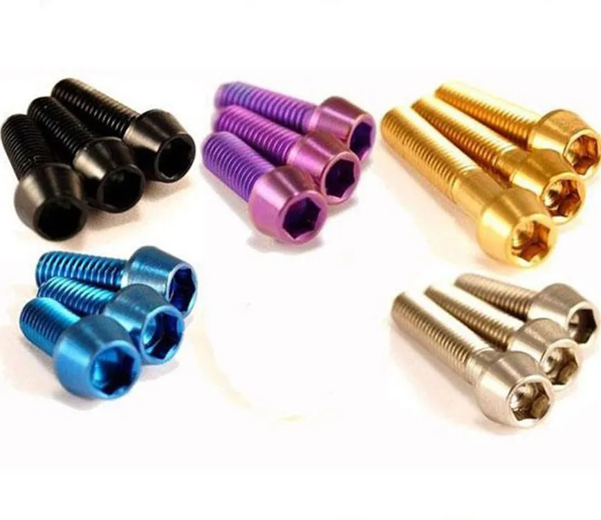 custom titanium bicycle pedal axles screws bolts in titanium screws and nuts