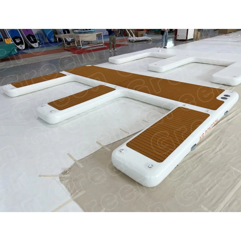 pvc floating pontoon yacht inflatable straight pontoon platform dock dock floating inflatable floating jet ski dock