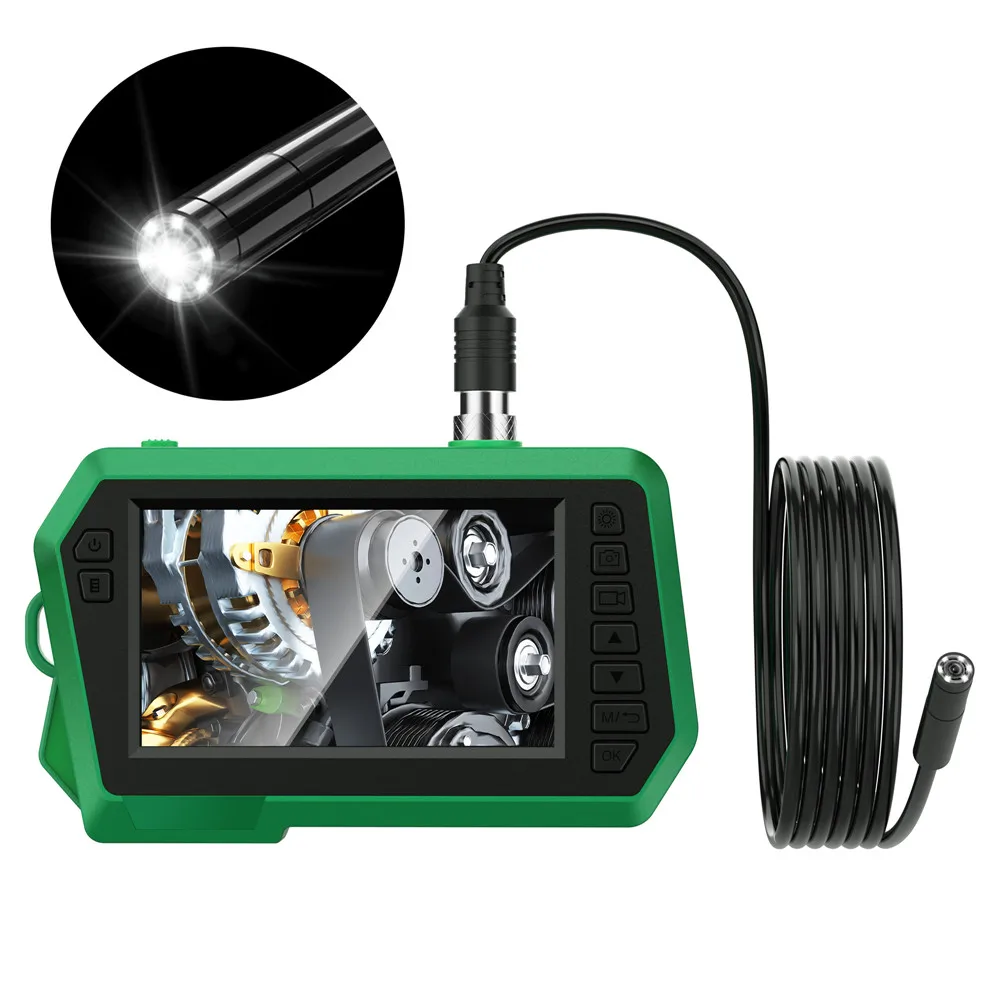 2M/5M/10M 4.3' IPS Screen Industrial Endoscope Camera HD1080P  Pipe Sewer Inspection Borescope IP68 Waterproof LED 2600mAh