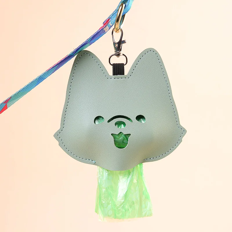 Cute Cartoon Puppy Stool Bag Portable Hanging Hand Holding Rope Dog Trash Bag Pet Cleaning Poop Bag