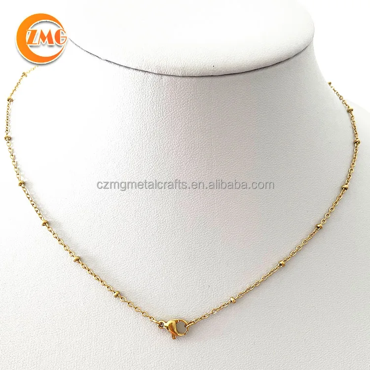 wholesale high quality 18k gold 16 inches necklace for women