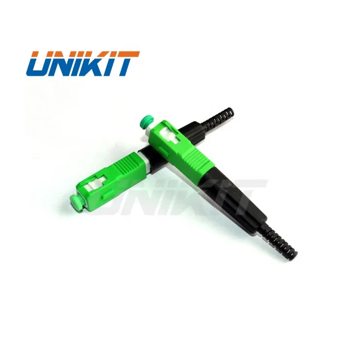 UNIKIT Factory Price Fiber Optical Equipment  ESC925T 100 PCS/Lot SC APC Fiber Optic Quick Connector Pre-embedded Fast Connector