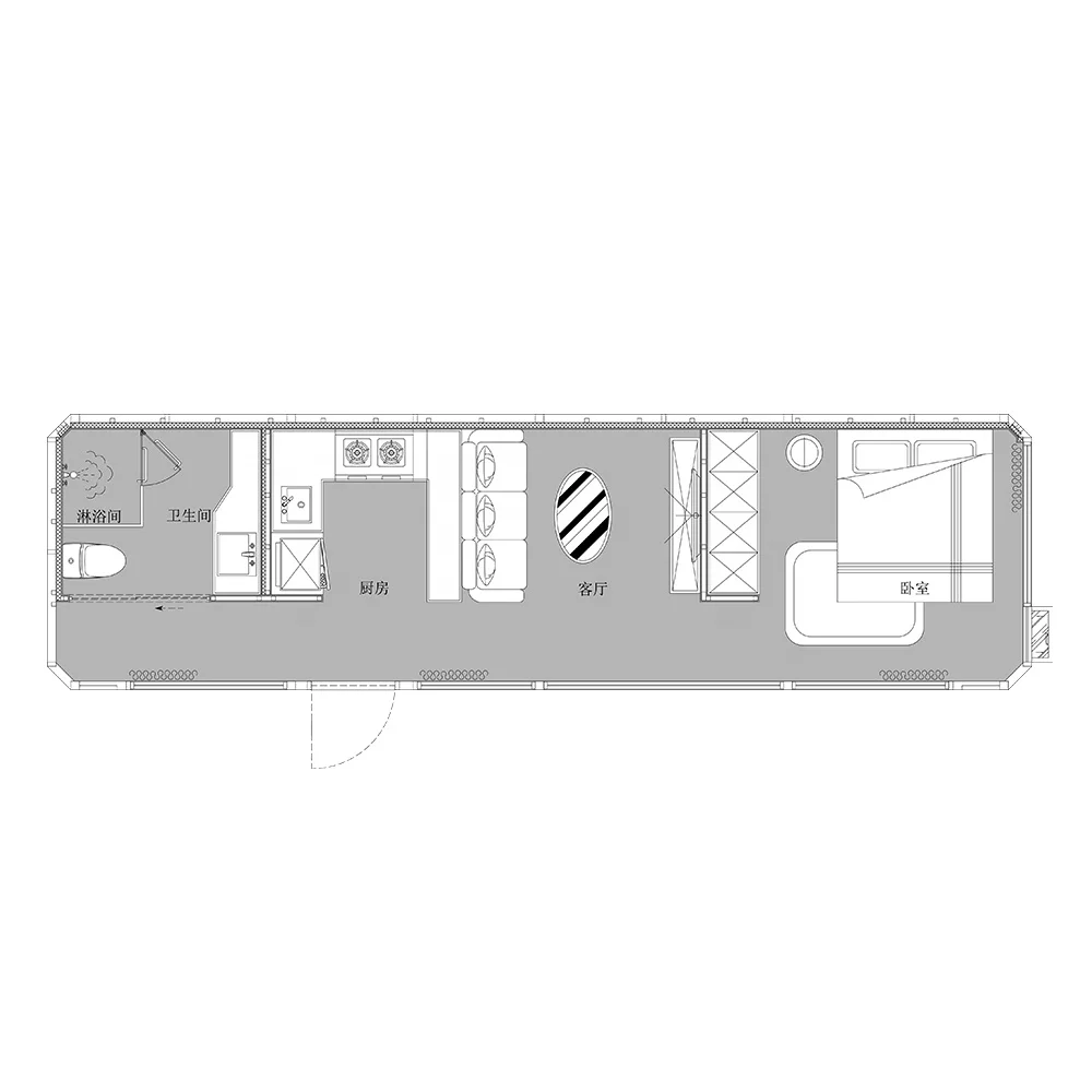 Full Set Wood house Easy Assemble prefab modular homes prefabricated trailers for tiny house