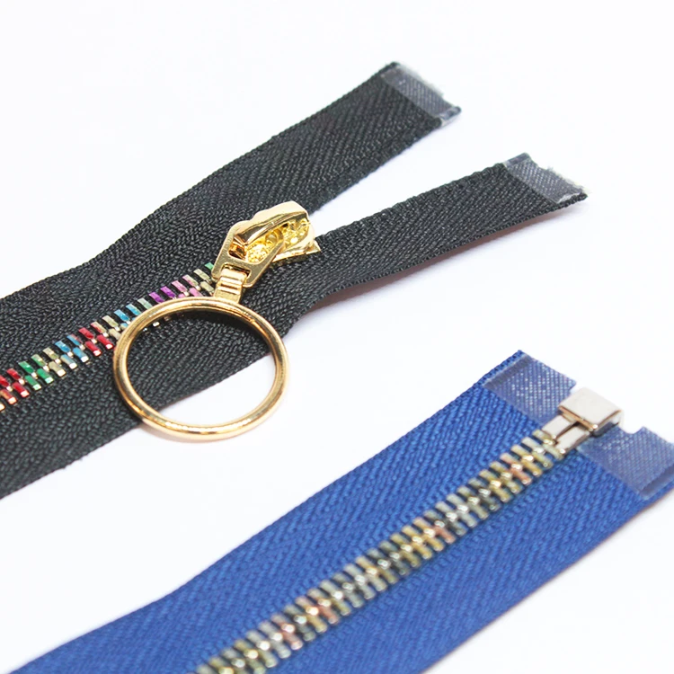 
Metal Long Chain Zipper Colorful Teeth 