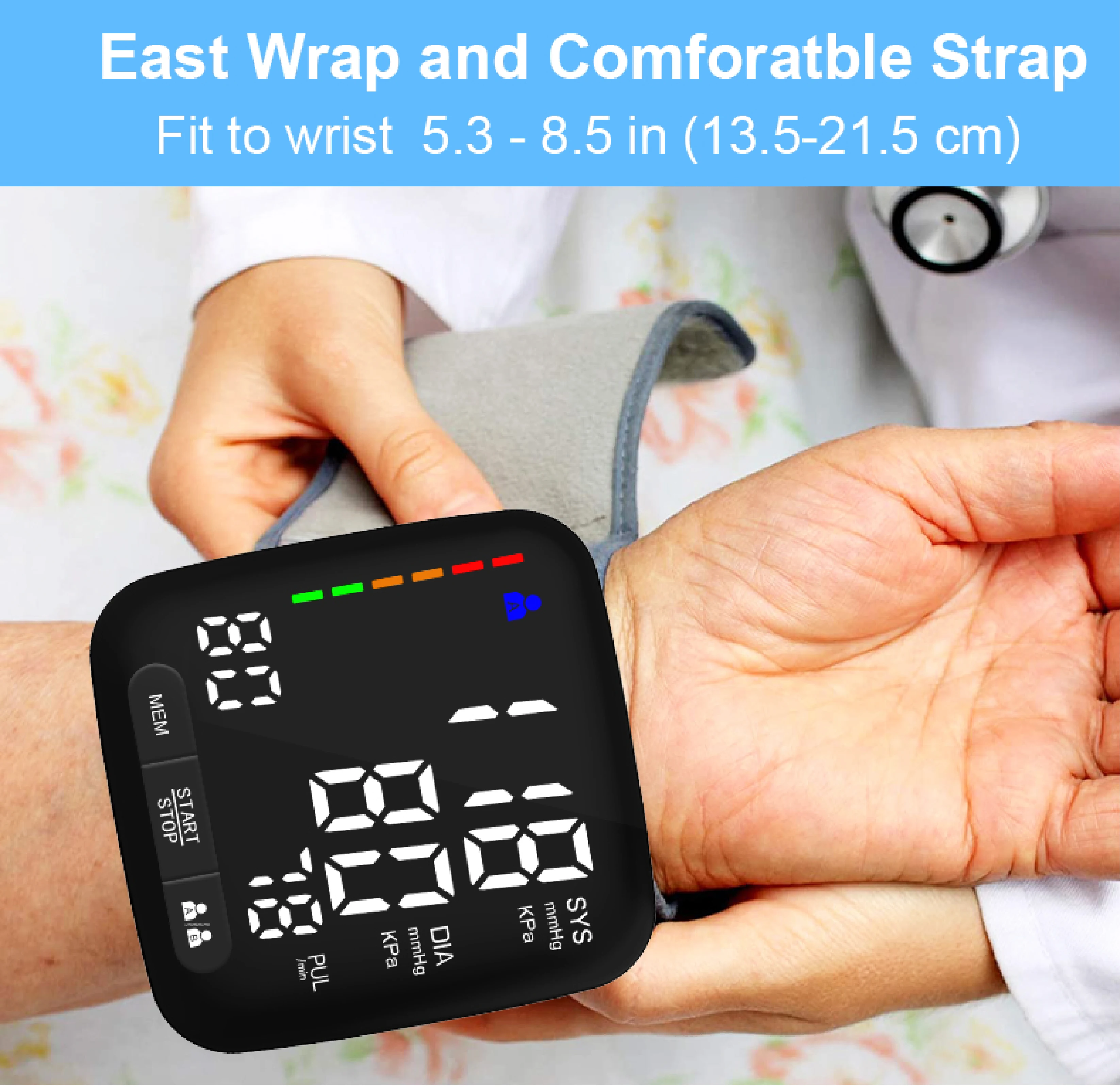 Wholesale Price Wrist  Blood Pressure Machine Digital  Portable Automatic Wrist Smart Electronic Blood Pressure  Monitor