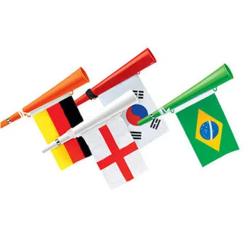 Cheap Custom National Flag Vuvuzela Plastic Horn Soccer Fans Flags Air Horn Cheering Custom Flags Horn