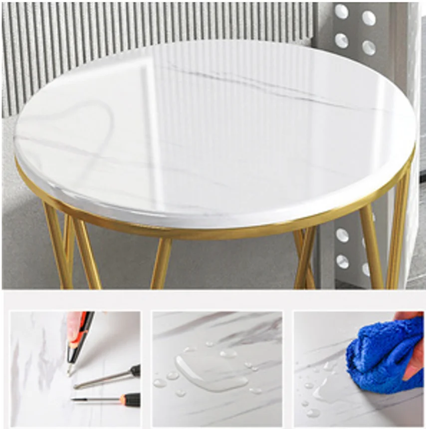 Top Qulaity Low Price Light Luxury Multi Purpose Marble Round Small End Table Modern Mesa Base Table For Sale