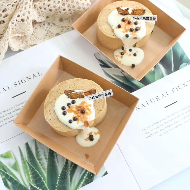 Pastry box for small desserts plastic dessert donuts take away  clear plastic dessert box packaging