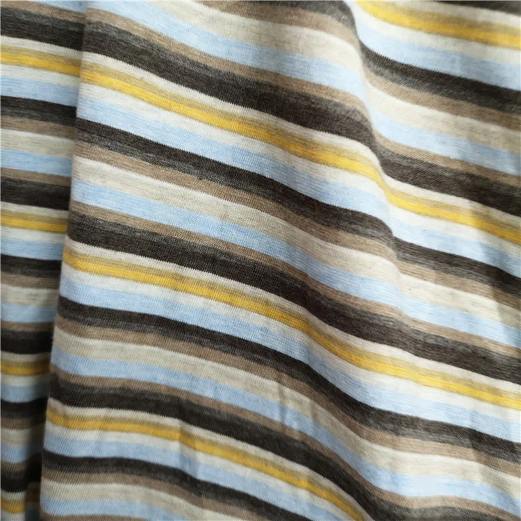 Striped Jersey Knit Fabric Cotton Stripe Jersey Fabric