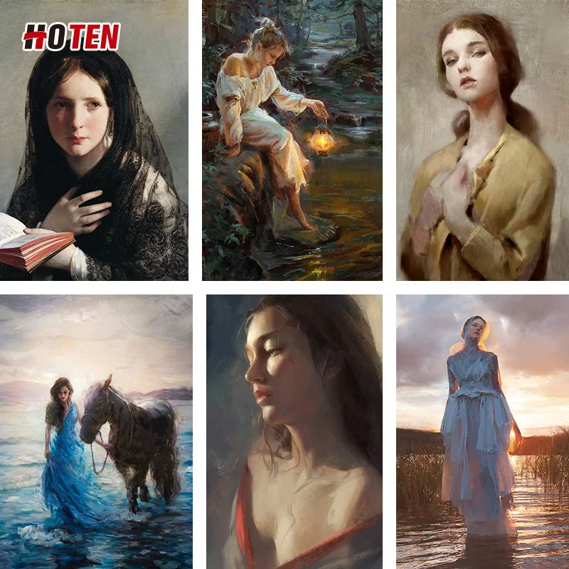 home goods hand painted oil painting art reproduction abstract canvas portrait figure palette knife custom painting