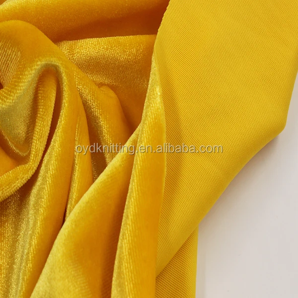 Korea Velvet Fabric Polyester Spandex 4 Way Stretch Velvet Fabric for Garment