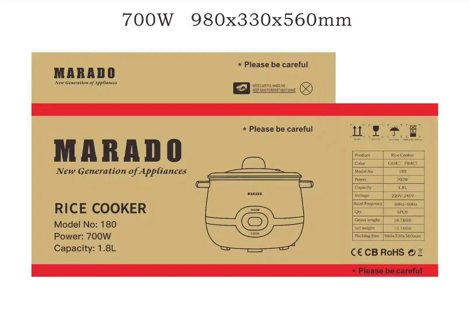 Cheapest factory price smart rice cooker multi-functional rice cooker 1.8L 2.2L