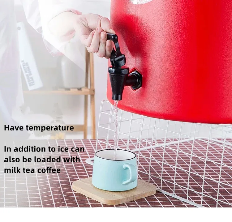 Commercial Milk Tea Insulated Barrel Stainless Steel With Tap for keep warm Drink Barrels Bubble Tea Shop Equipment