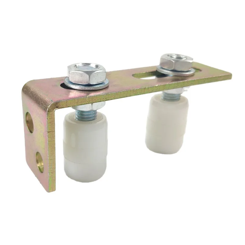 Steel material sliding gate upper guide wheels with double m14 screws nylon rollers