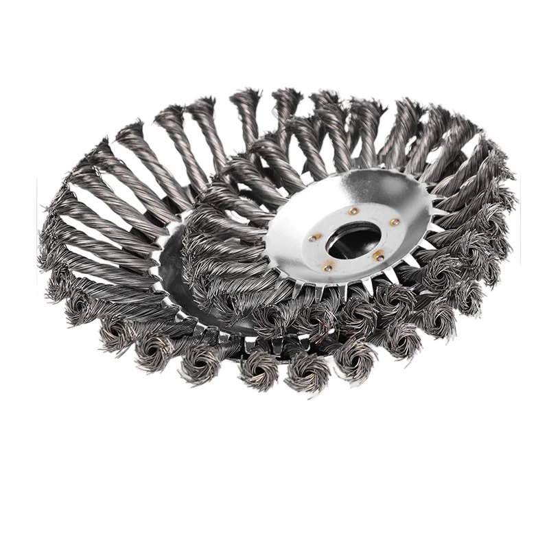 8 inch New Garden brush cutter stainless steel twist wire weed brush trimmer head grass trimming tools steel wire wheel