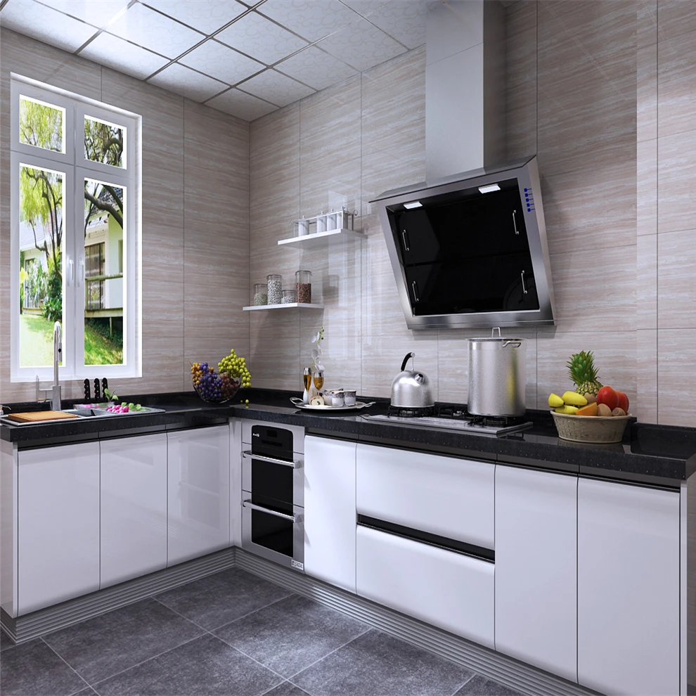 SJUMBO Oak Wooden Open Big Kitchen Cabinet Furniture With Big Island wooden arch kitchen cabinet