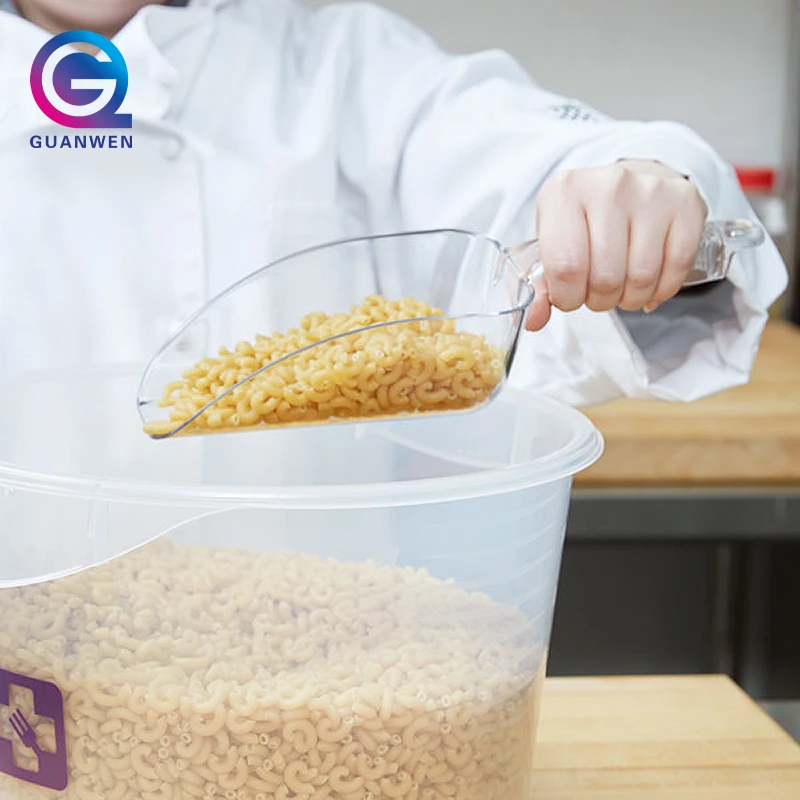 24 Oz. Clear Utility Plastic Scoop Grain Candy Flour Scoop Bar Accessories Ice Scoop