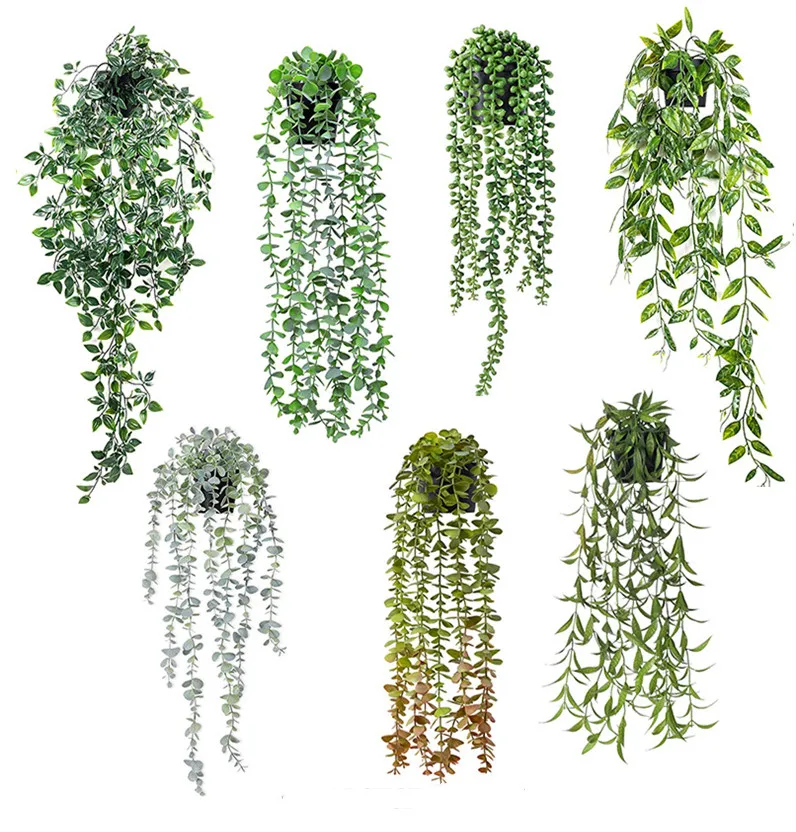 Mandala eucalyptus leaf vine potted indoor and outdoor decoration factory artificial plant