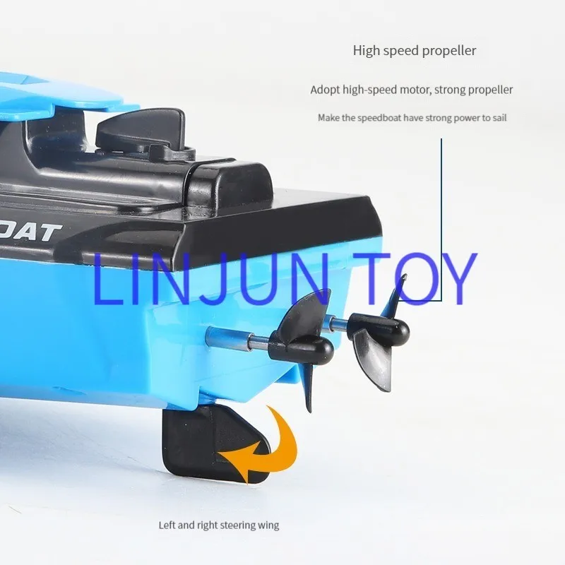 2023 New product  2.4G remote control 4-way waterproof  Crocodile remote control speedboat  Summer water boat toys