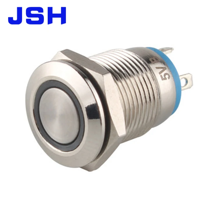 Metal LED Switch Latching Push Button/19mm waterproof IP67 Switches