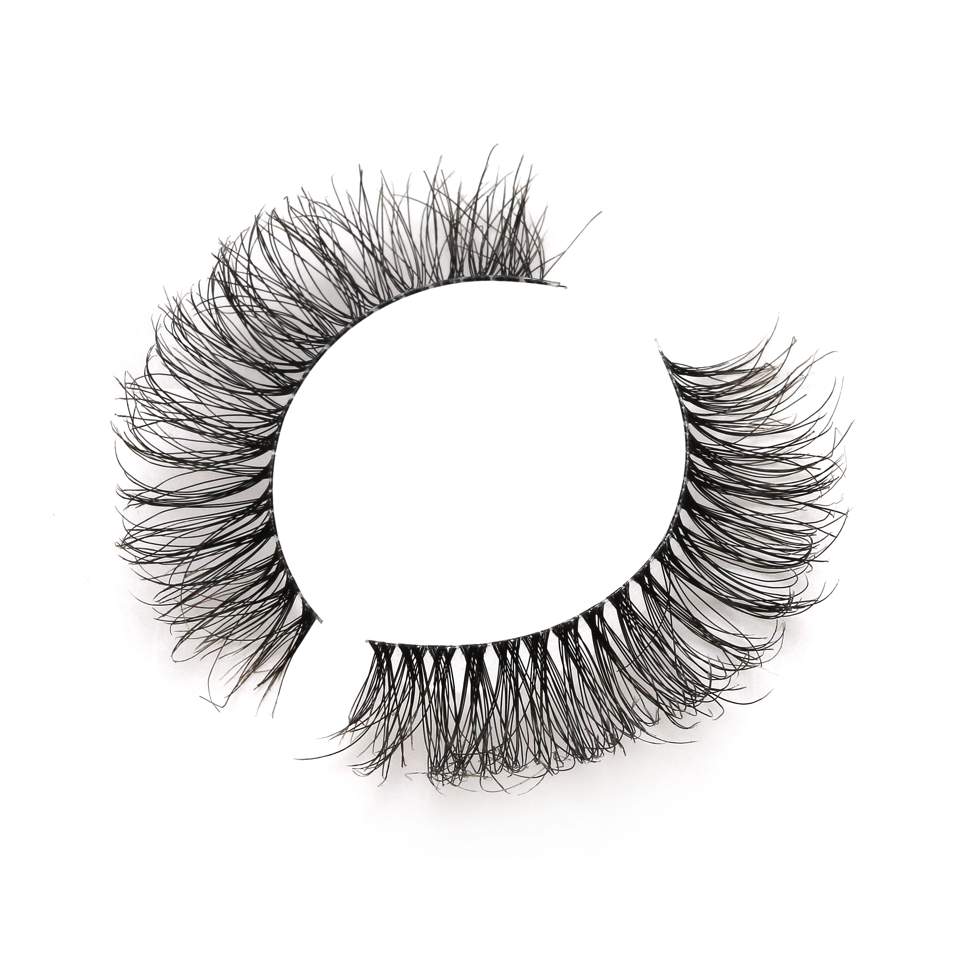 Same Thickness 0.07 as Traditional Lashes but 1/3 weight Party Light Hollow Agravic Much Softer 3D Faux Mink  Strip Eyelashes