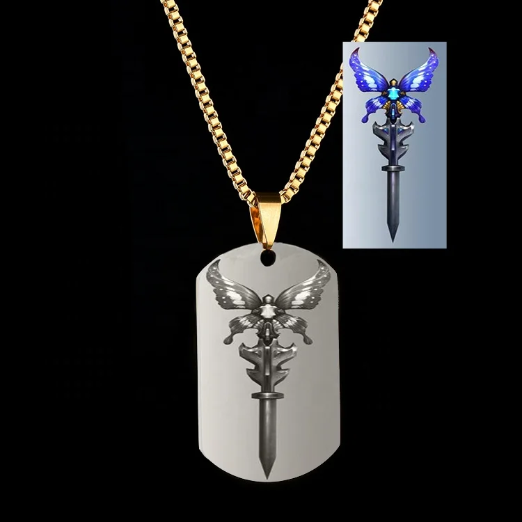 hot sale manufacturer wholesale custom dog tags necklace stainless steel engravable oval metal military pendant necklace Jewelry