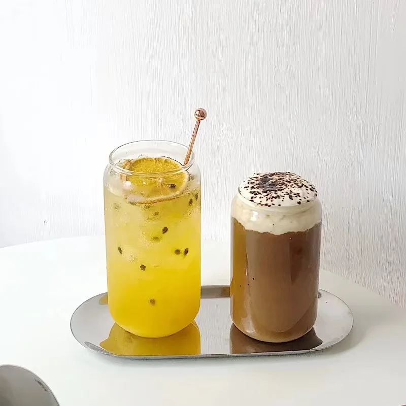 Wholesale clear glass cup 380ml 500ml 600ml 700ml high quality coffee cup for gift