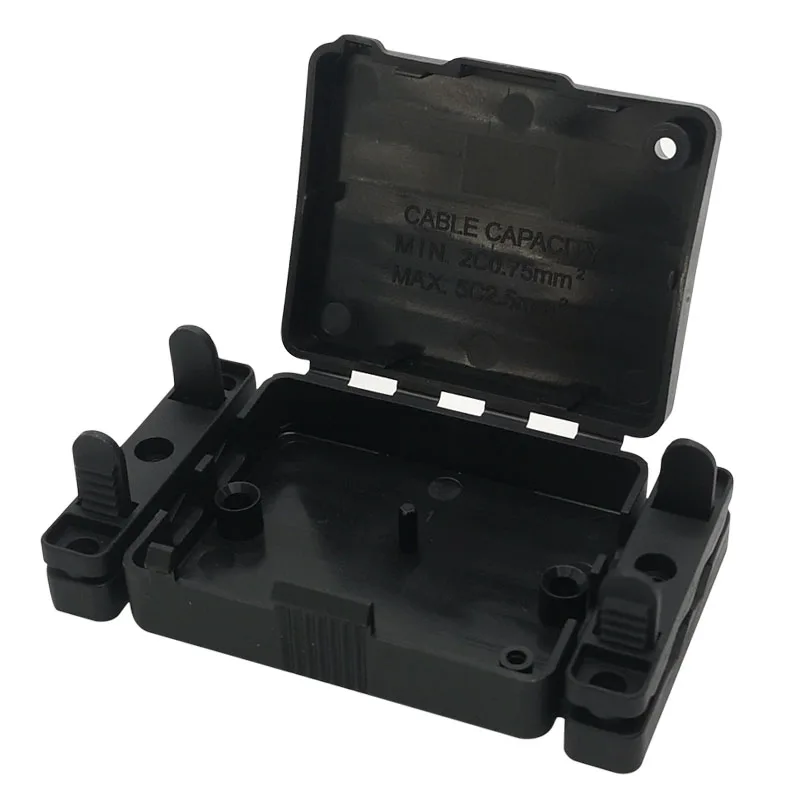 Plastic Junction Box Electronic Enclosure Box with cable connector for 5 Pole connector