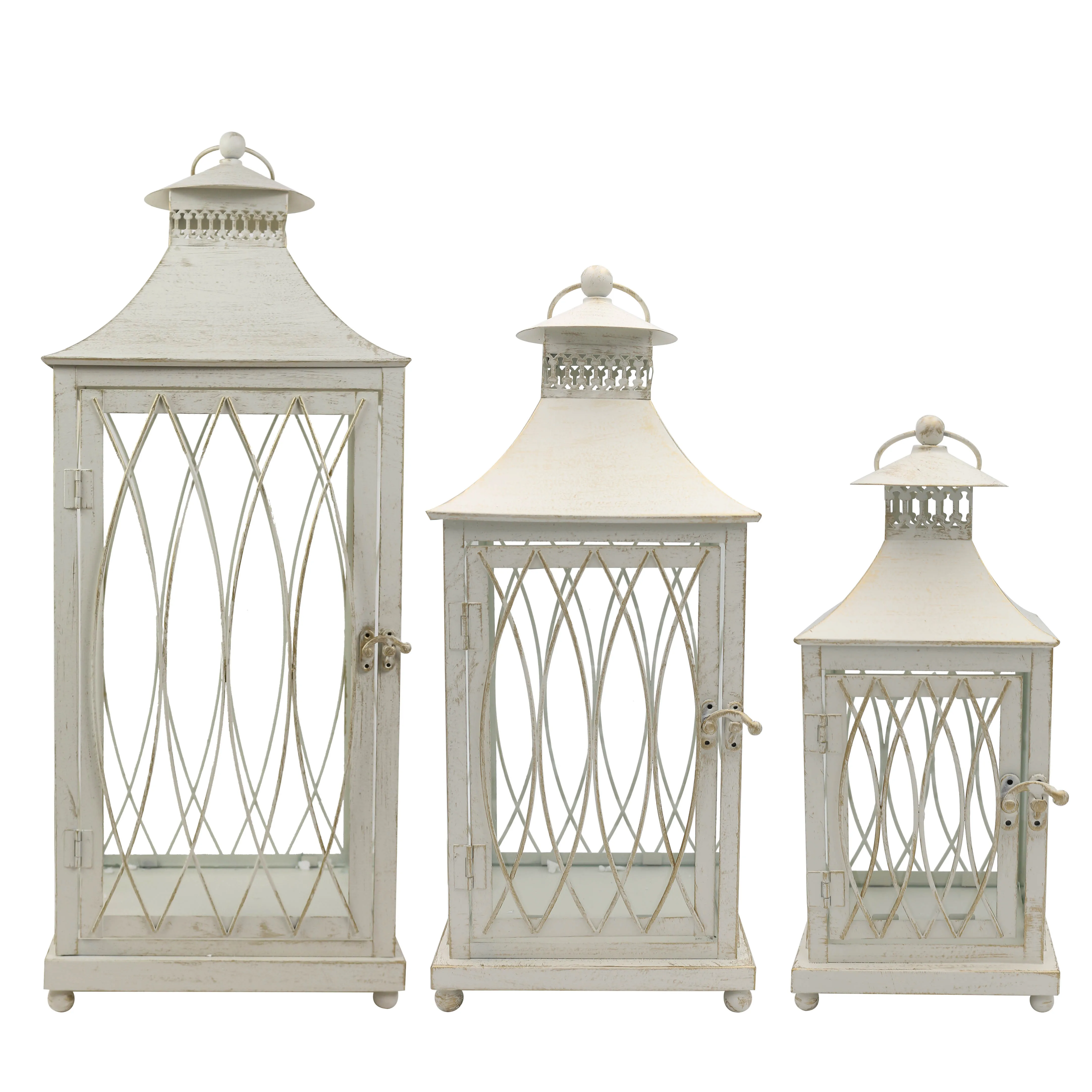 Classic Moroccan Lantern With Glass, Decorative Hanging Standing Candle Lantern,Wind Lamp For Home And Event Decor
