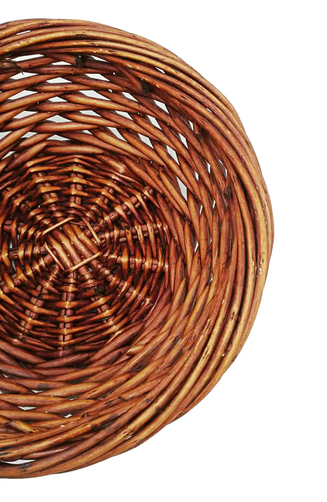 Hot Sale Handmade Wicker/Willow Fruit Basket Three-Color Decorative Handweaving