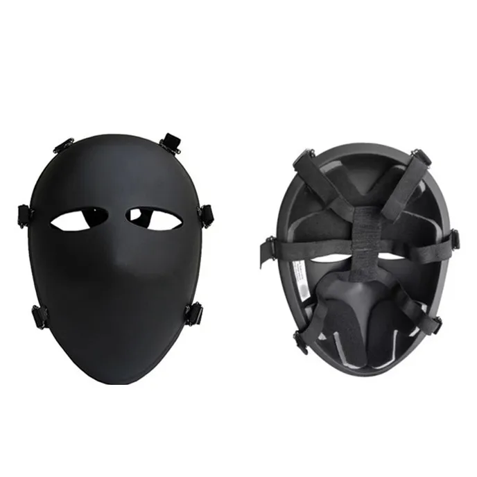 Пуленепробиваемая Полнолицевая маска NIJ Level IIA PE, пуленепробиваемая маска, черная маска на все лицо