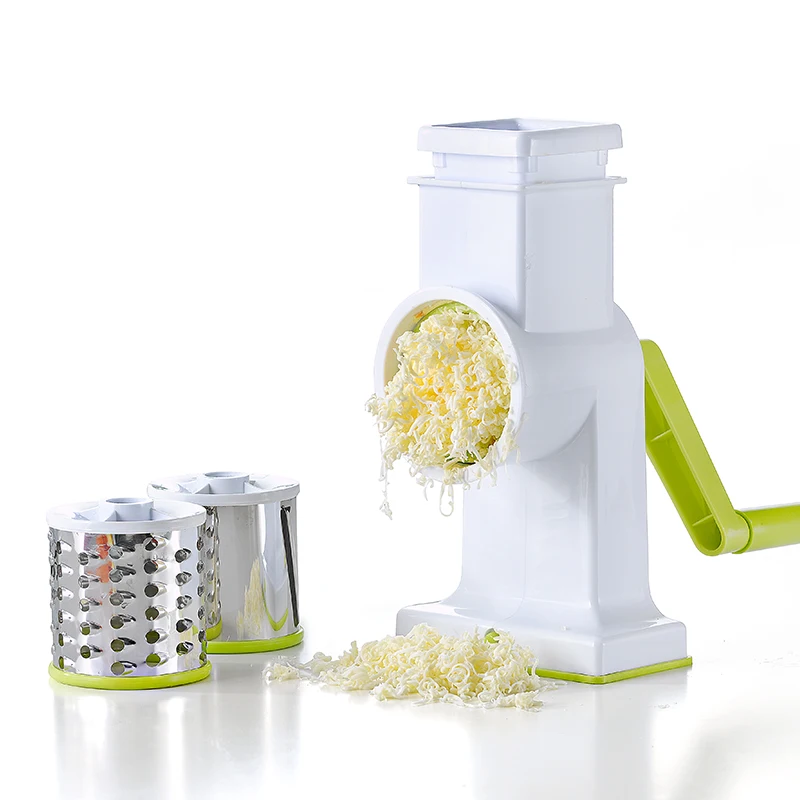 Multifunctional Kitchen Vegetable Stainless Steel Rotary Cheese Grater Hand Drum Grater