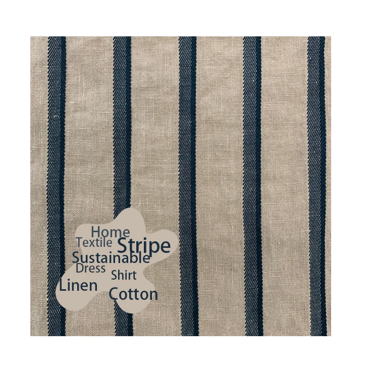 OA43487 Fabric Cotton hemp custom printed knitted textile for home