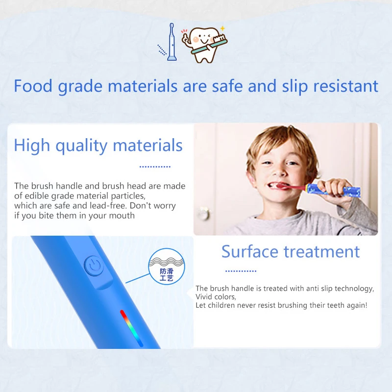 Factory Wholesale High Quality IPX7 Waterproof Customizable rotating baby electric toothbrush