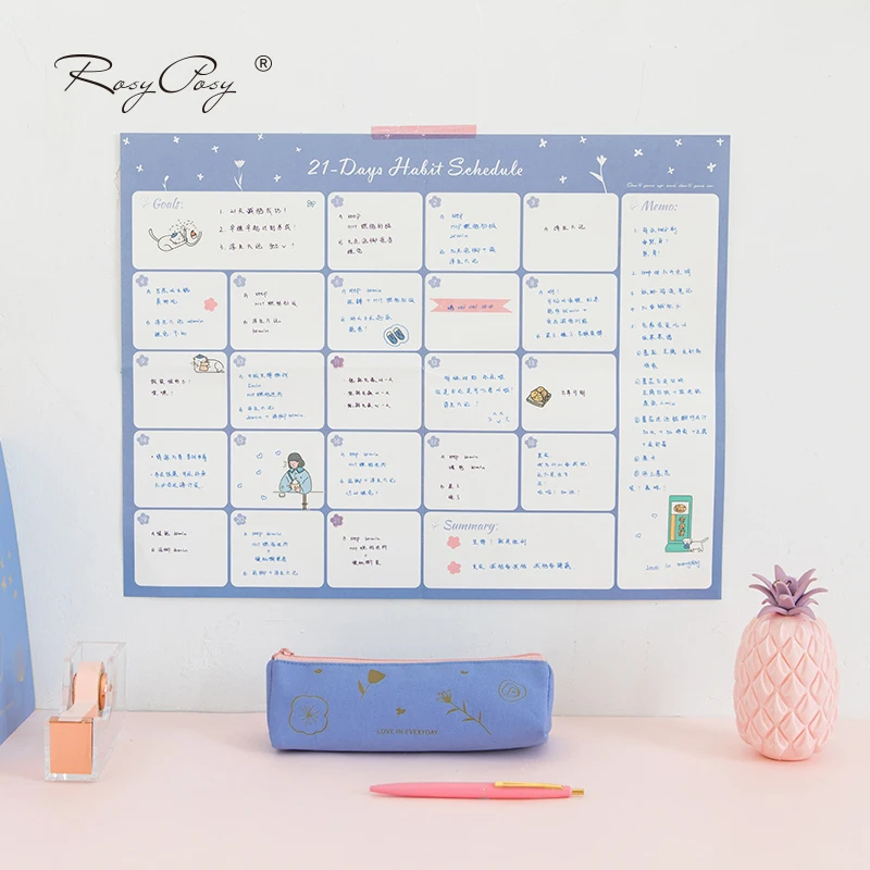 21-ежедневник блокнот расписание настенный календарь планировщик календарь