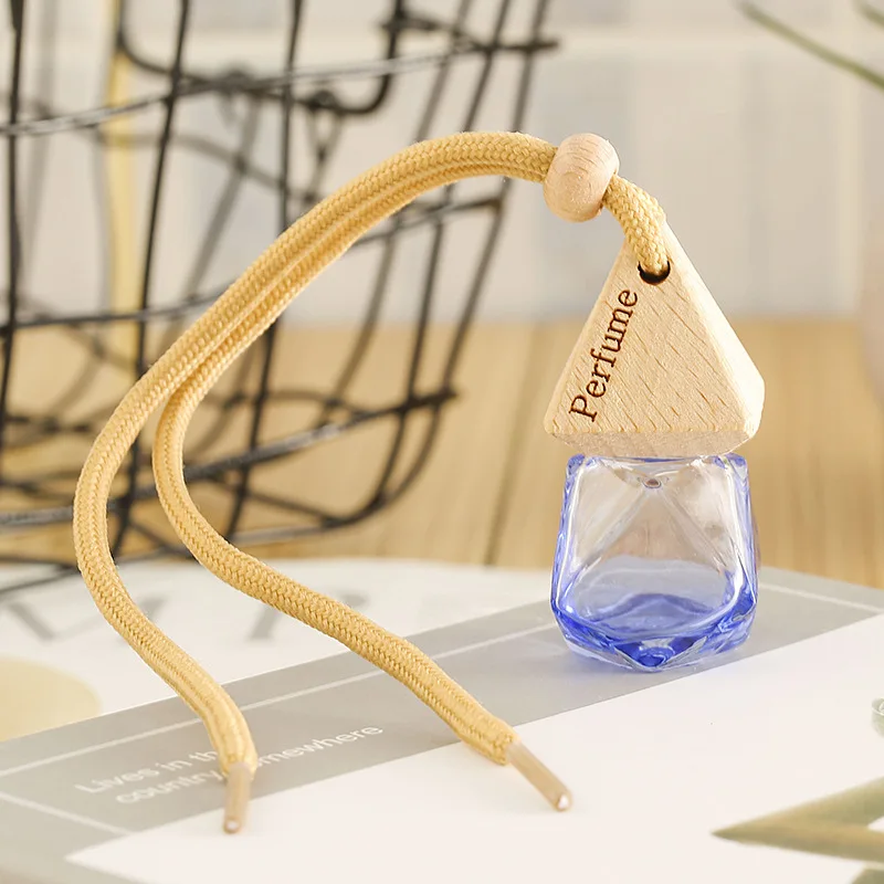 8ml Car Hanging Glass Bottle Empty Pendant Perfume Aromatherapy Bottle Refillable