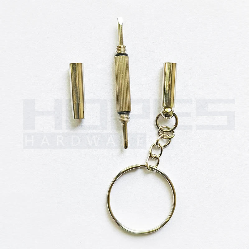 3 in 1 Mini precision screwdriver with Slot Phillips Hex socket bits key chain for glasses jeweler repair hand tools