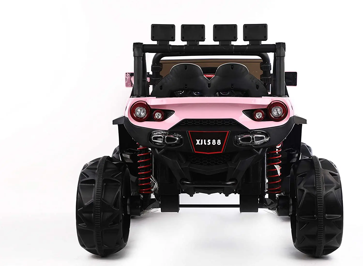 4WD Toy Vehicle 12V Kids Ride On Car Truck UTV w/MP3, Remote Control, LED Lights, Suspension_Pink