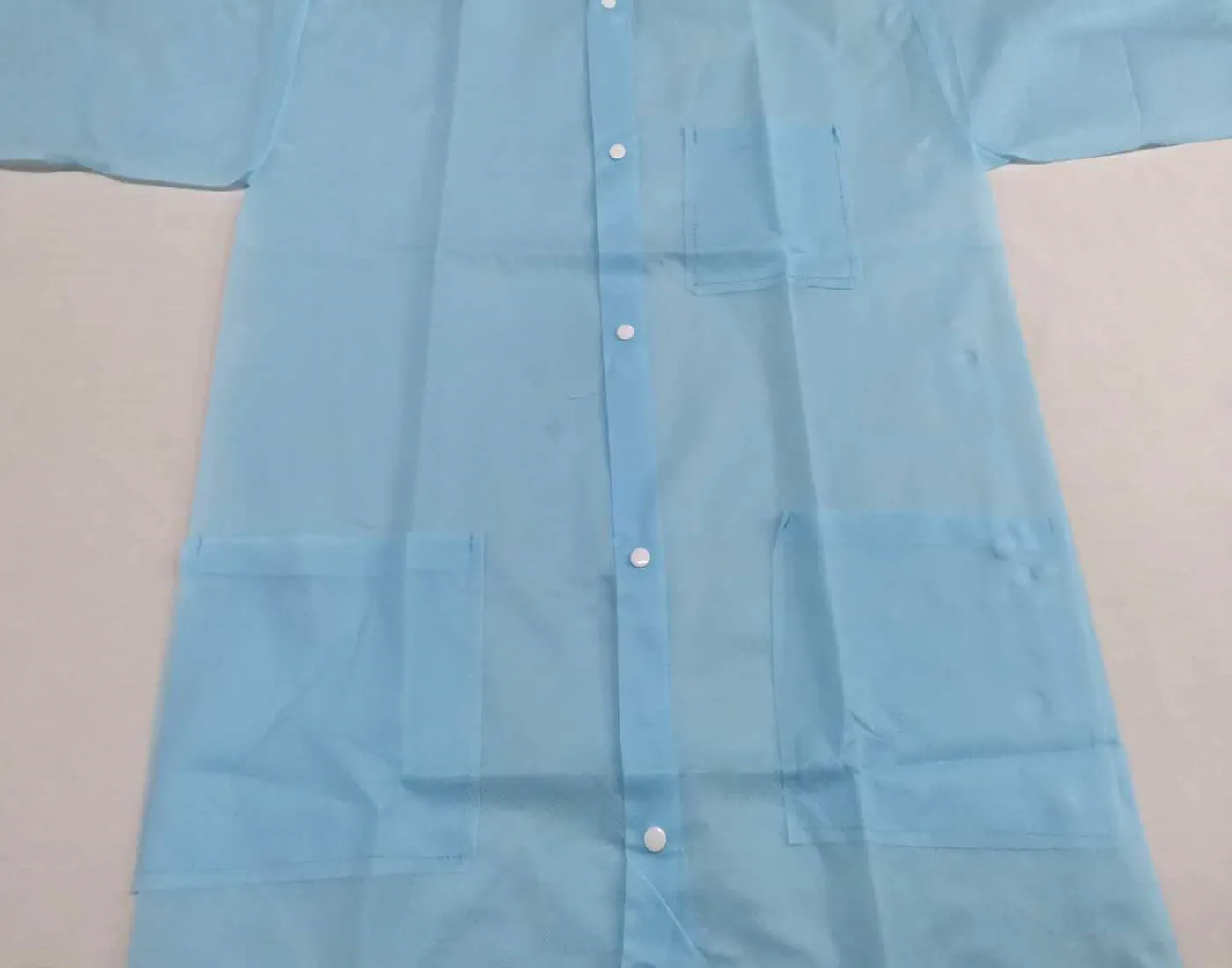 Non woven PP SMS white blue lab coat Work Uniform for Lab