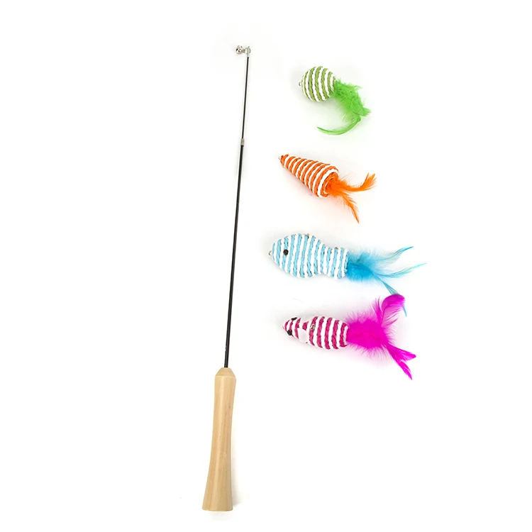 New product ideas 2021 Retractable Colorful Cheap Pet Toys Hot Sale Cute Cat Wand