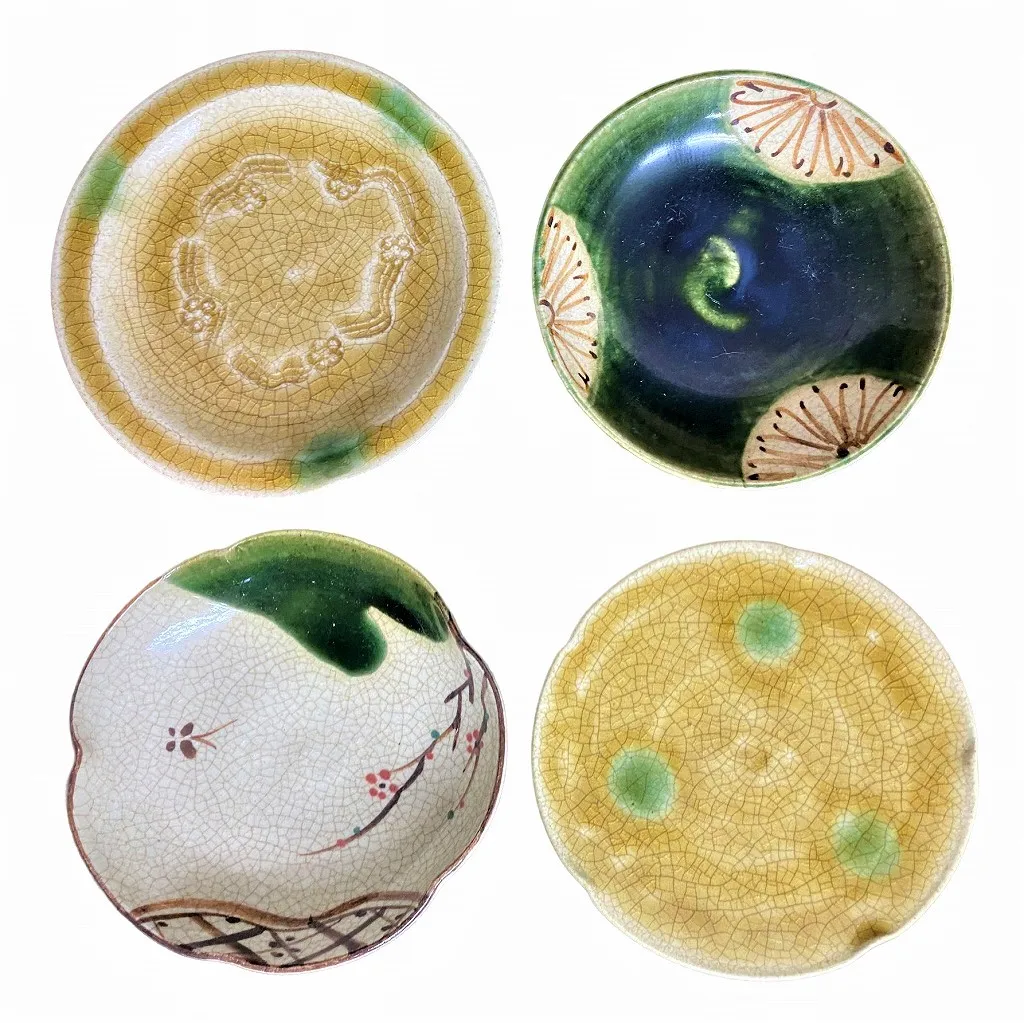 Japanese style traditional handmade porcelain ceramic plates