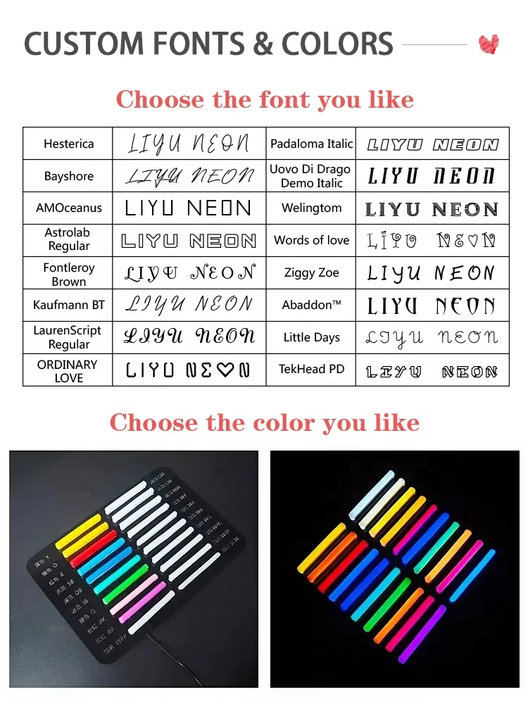 Liyu custom neon sign led alphabet letter personalized neon lights customize led logo sign