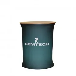 Portable aluminum promotion trade show table tension fabric oval counter table for Promotion and Advertising