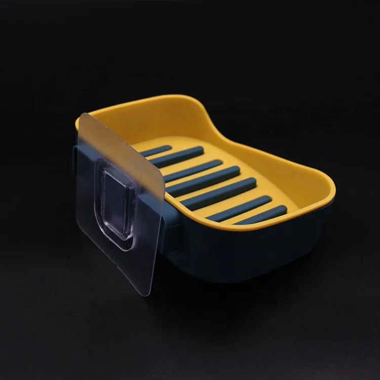 Bathroom wall-mounted plastic automatic drainage soap tray, factory wholesale plastic soap box