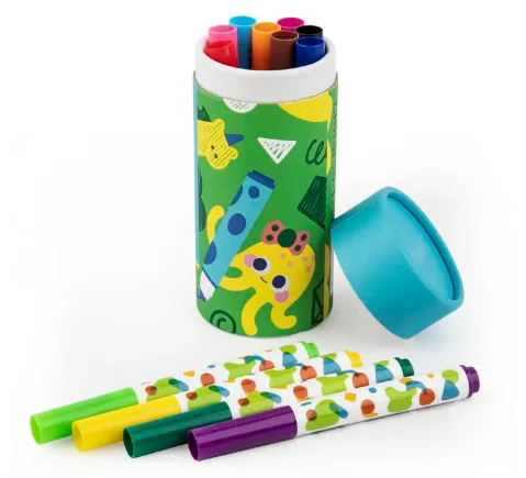12-pack non-toxic washable marker set with round head for kids