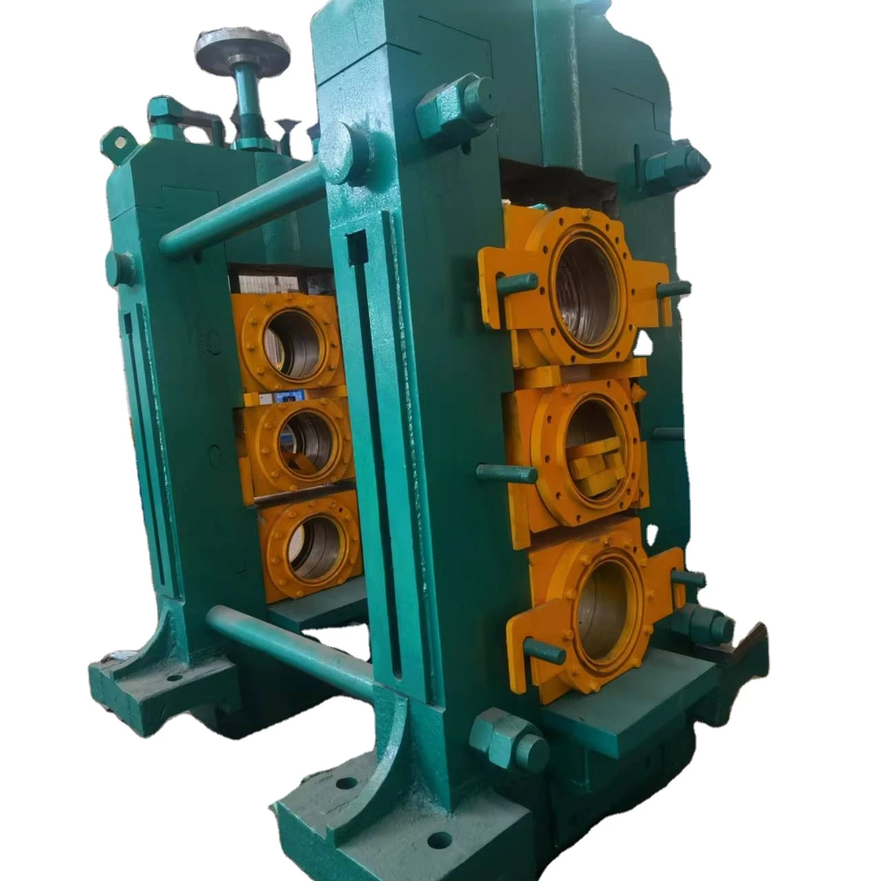 Small three high rolling mill