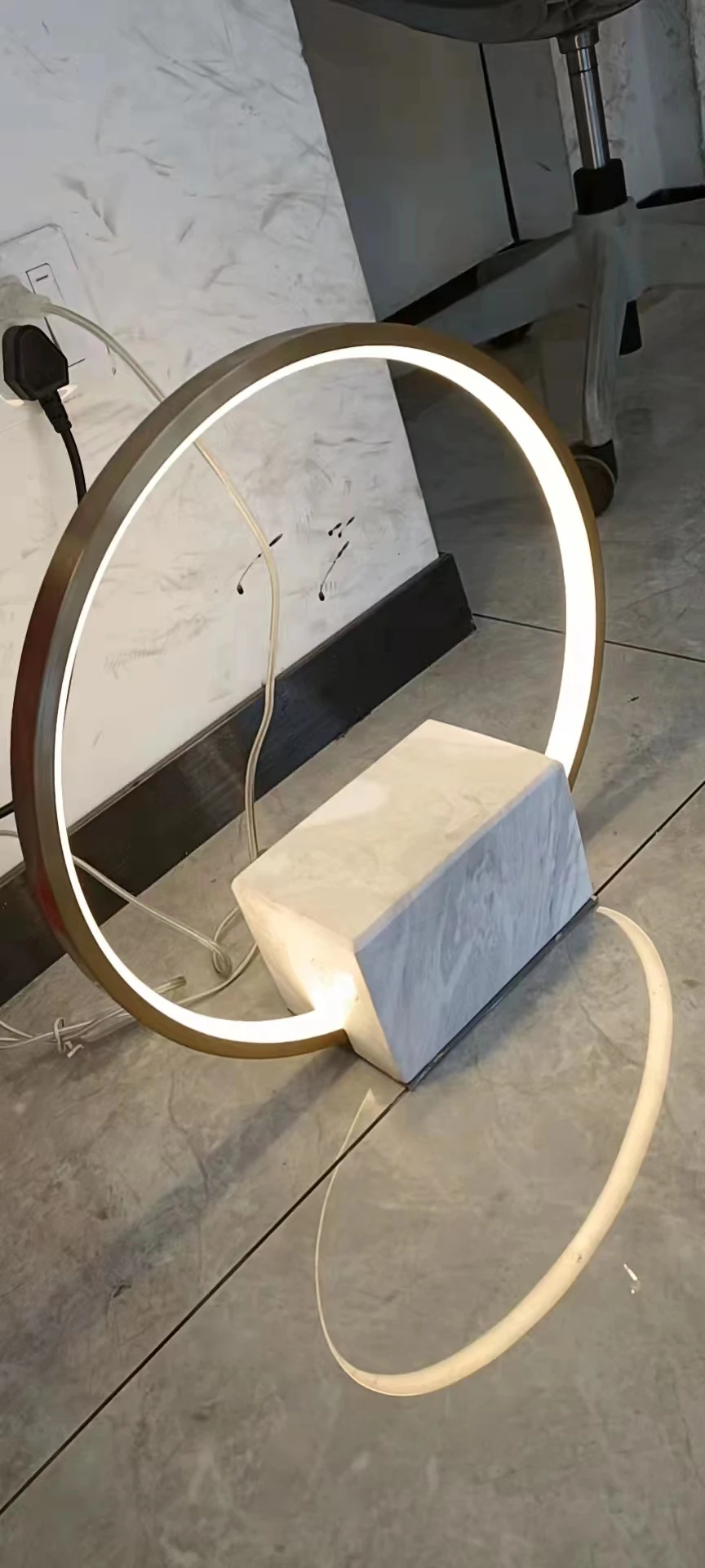 ECOJAS 2022 Nordic Marble Luxury Desk Light Art Home Decor Bar Restaurant Bedside Modern Led Table Lamps